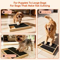 Tapis à gratter pour ongles de chien avec boîte à friandises, planche à gratter en bois massif