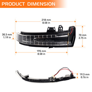 2 pz specchietto retrovisore dinamico indicatore luce di direzione per <span class=keywords><strong>Mercedes</strong></span> <span class=keywords><strong>Benz</strong></span> W176 W246 W204 S204 <span class=keywords><strong>W221</strong></span> W212 - Product Image 3