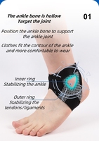 Pied réglable personnalisé confortable mince doux respirant soulagement de la douleur entorse soutien Compression cheville orthèse