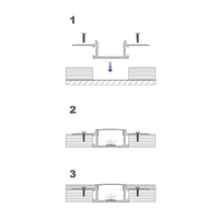 Plâtre sur mesure avec longueurs de 1 m, 2 m, et pour profilés LED en aluminium, utilisé dans l'éclairage LED de plafond en plâtre