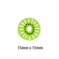 Bulk Voorraad Goedkope Prijs Plat Hars Fruit Plak Kunstmatige Kersenappel Citroen Haar Ornament Voor Kinderen Souvenir Decoratie
