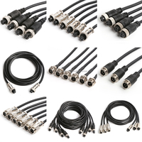 Connecteur Aviation GX12 Mâle-Femelle 2 3 4 5 6 7 Broches avec Câble Connecteur Circulaire 12mm