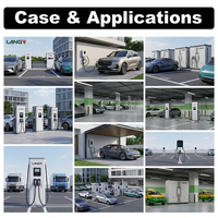 Chargeur rapide DC commercial Langrun de niveau 4, 80KW-200KW, avec RFID et application, nouveau refroidissement liquide et protection IP54