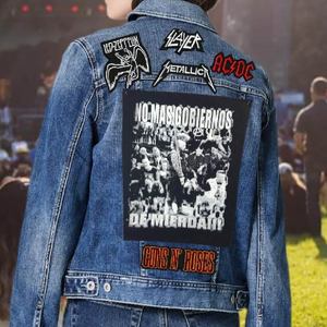 Cổ Điển Punk Thêu Áo Khoác Âm Nhạc Vá Ban Nhạc Lớp Vỏ Đá Thêu Huy Hiệu Thêu Ban Nhạc Rock Các Bản Vá Lỗi Trên Twill Vải - Product Image 5