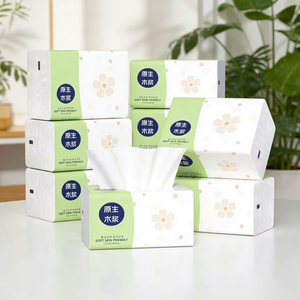 Papier mouchoir facial jetable <span class=keywords><strong>de</strong></span> haute qualité, écologique, imprimé sur mesure, toucher doux, en pulpe <span class=keywords><strong>de</strong></span> bambou vierge - Product Image 3