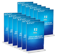 Support de menu en acrylique double face A4/A5/A6, présentoir de table transparent pour restaurant, support pour photos et enseignes