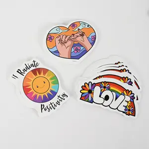 Custom Vinyl Stickers Die Cut Logo Personalized Stickers Label Printing With Text Waterproof Custom Sticker Logo Printing