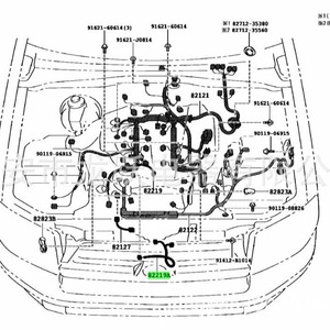 ชุดสายไฟเซ็นเซอร์ตรวจจับแรงกระแทกของโตโยต้า 4Runner รุ่น 82219-34010 ปี 1995-2002 ฉนวน PVC 12V - Product Image 3