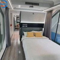 WinFair Luxe 40ft Moderne Préfabriqué Maison Modulaire en Acier 2 Chambres Cuisine avec Luban Cabines Capsule Maison Espace Préfabriqué