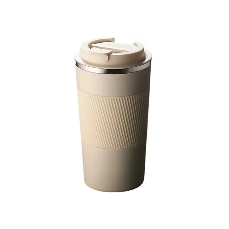 Tasse à café isolée avec revêtement en céramique tasse de voyage à café anti-éclaboussures avec couvercle tasse thermos pour café chaud/glace thé bière