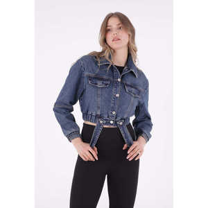 Veste en jean à bretelles inversées pour femmes, style unique - Product Image 6