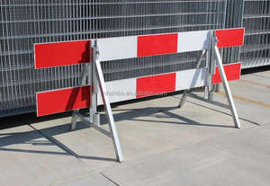 Barrera de Control de Tráfico de Aluminio para Obras de Construcción, Aislamiento de Multitudes, Longitud Seleccionable, Barrera de Advertencia de Doble Cara - Product Image 3