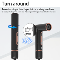 Styler à air 6 en 1, styler à cheveux, moteur BLDC haute vitesse 110000 tr/min, sèche-cheveux, brosse à air chaud, styler à cheveux, souffleur, humide à sec