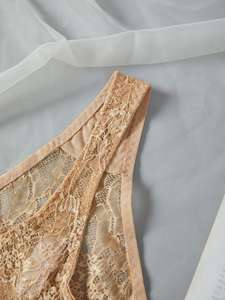 بدون خياطة من مادة البولي أميد الصلبة للسيدات سروال داخلي منخفض الارتفاع مع دانتيل أنيق قابل للتنفس سراويل داخلية نسائية مثيرة بخيط G - Product Image 2