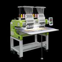 Machine à broder a broder 2 tête stickmaschine 12 15 aiguilles casquettes T-shirt machine à broder à deux têtes