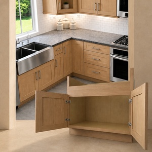 Mueble de cocina con fregadero de madera maciza FSB36 |   Envío Gratuito, Gabinetes de Roble Blanco |   Gabinete de cocina listo para ensamblar para apartamento - Product Image 1