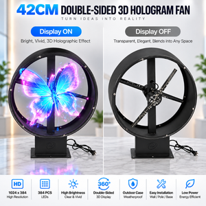 Ventilateur holographique 3D double face pour extérieur de 42 cm – Solution publicitaire compacte bidirectionnelle - Product Image 3