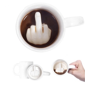 Creative Design <strong>Middle</strong> <strong>Finger</strong> <strong>Mug</strong> Sublank 11oz Sublimation White Beer <strong>Mug</strong> Custom Coffee <strong>Mugs</strong> - Product Image 4