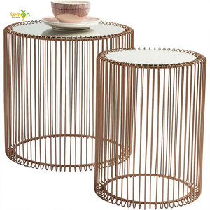 New Arrival Modern Simple Stainless Steel <strong>Round</strong> Wrought Iron <strong>Small</strong> <strong>Glass</strong> Tea <strong>Table</strong> - Product Image 5