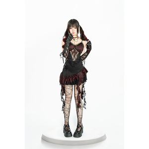 Duquesa sin tirantes Top mujer Halloween falda Irregular bruja Cosplay moda chica caliente Sexy diablo disfraz - Product Image 2