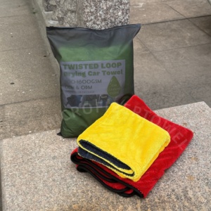 Toallas de Microfibra Sin Bordes para Lavado de Autos, Doble Absorción, 1600gsm, para Cuidado y Detallado Automotriz, Paño Super Absorbente - Product Image 1