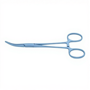 <span class=keywords><strong>Pinzas</strong></span> Hemostáticas <span class=keywords><strong>Kelly</strong></span> Recubiertas <span class=keywords><strong>de</strong></span> Plasma <span class=keywords><strong>de</strong></span> Titanio Azul, <span class=keywords><strong>Pinzas</strong></span> Curvas para Arterias para Procedimientos Quirúrgicos Dentales Veterinarios - Product Image 4