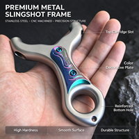 Slingshot d'extérieur en acier inoxydable avec cartouche de billes fermée de 6,5 mm, bande plate à carte unique, haute précision pour le tir