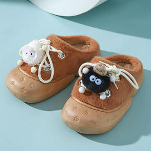Pantofole Invernali con Suola Spessa, Carine e Alla Moda, con Pon Pon, Calde in Cotone e <span class=keywords><strong>Pelliccia</strong></span> per Ragazze - Product Image 3