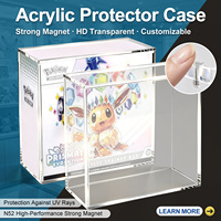 Boîtier acrylique ETB anti-UV à 100 % avec aimant N52, boîte de présentation transparente de 5 mm, bord biseauté à 45 degrés sans joint, rangement facile pour Elite Trainer