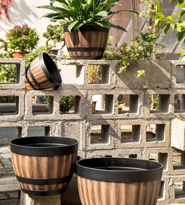 Pot de fleurs rétro en résine respirant et résistant <span class=keywords><strong>à</strong></span> la corrosion pour usage <span class=keywords><strong>extérieur</strong></span>, décoration écologique pour la maison et le jardin - Product Image 2