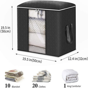 Große Kapazität 10kg Quilt Kleidung Aufbewahrung tasche Rechteck Faltbar für Studenten Kinder für Schlafsaal Schrank <span class=keywords><strong>Organizer</strong></span> Bewegliches Gepäck - Product Image 3