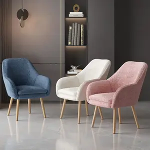 Sofá perezoso simple para sala de estar, silla de terciopelo de cordero