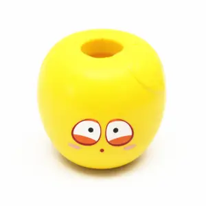 Pen holder PU foam ball apple shape promotional stress ball