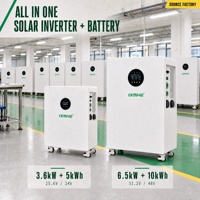Système de Stockage d'Énergie Solaire Tout-en-un avec Onduleur et Batterie Lithium LiFePO4 6.5kW 10kWh 48V 51.2V, Direct Usine, Agence de Vente en Gros