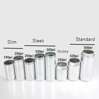 Canettes de bière en aluminium vides personnalisables imprimées, 190ml, 250ml, 330ml, 355ml, 500ml, à ouverture facile