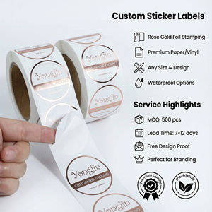 ฉลากอาหารฟอยล์ทองหรูหราแบบกำหนดเอง, สติกเกอร์เคลือบ UV นูน สำหรับบรรจุภัณฑ์กล่องของขวัญคาเวียร์และทรัฟเฟิลระดับพรีเมียม - Product Image 6