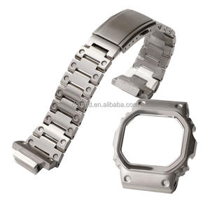 Kit de Modificación de Correa de Titanio Ligera Profesional DW-5600 de 20 mm para Relojes <span class=keywords><strong>GW</strong></span>-<span class=keywords><strong>M5610</strong></span> y <span class=keywords><strong>GW</strong></span>-5000, Repuesto con Cierre Desplegable - Product Image 1