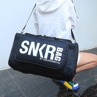 Sac de sport en polyester 600D avec logo personnalisé, sac de voyage pour chaussures, sac de sport imperméable pour l'entraînement, la gym, le basketball