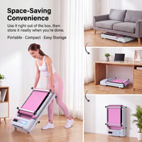 Tapis de course électrique portable et pliable 2,5 CV silencieux avec télécommande LED et haut-parleur Bluetooth pour la maison et sous le bureau