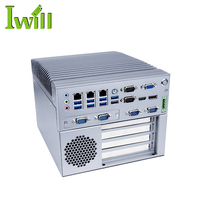 Vente directe I3 6100T Mini PC industriel sans ventilateur robuste DDR4 RS232 422 485 2Intel I211-AT Lan Multi fente d'extension Stock intégré
