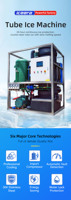 Machine à glaçons tubulaires à économie d'énergie de 5 tonnes/jour, facile à utiliser, avec moteur et pompe, idéale pour les commerces de boissons et les bars - Vente flash