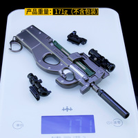 P90 Project 90 Mitraillette Métal Arme Miniatures 24cm PU BG Jeu Périphérique Military1/6 Soldat Poupée Équipement Jouets Garçon