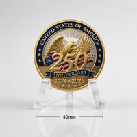 Pièce commémorative du 250e anniversaire de l'indépendance des États-Unis 1776-2026, pièce commémorative du semi-quinqucentenaire, souvenir métallique personnalisé pour la vente en gros