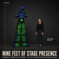 Costume de robot sur échasses lumineux à LED, armure illuminée en EVA, casque intégral, pour spectacle de danse et événement scénique