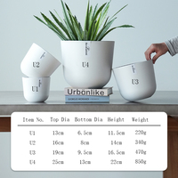 Pots de fleurs avec trou de drainage, légers, minimalistes, en plastique, pots modernes pour plantes, pots de jardin en gros