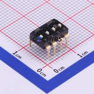 EI-04-Q DIP Switch Through hole Component (THT) Switch ( Number of Switch Sections: 4 )( Lead Spacing: 2.54mm ) - Product Image 1