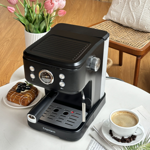 US Stock <span class=keywords><strong>Barista</strong></span> 20bar Family Cafe Espresso Machine 3 1 Función Cápsulas <span class=keywords><strong>Cafetera</strong></span> Máquina de plástico negro para uso doméstico - Product Image 2