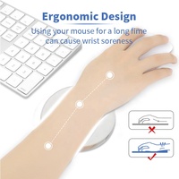Tapis de souris transparent en forme de dessin animé avec repose-poignet en gel de silicone résistant à l'eau 100x100mm pour le jeu et le bureau à domicile