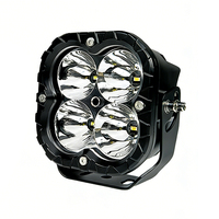 Feux antibrouillard Aurora 5 pouces carrés 12V 24V 80W LED, éclairage de travail blanc jaune, projecteur de conduite avec DRL, lumière supplémentaire pour voitures tout-terrain