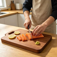 Premium Sapele-Holz Schneidebrett mit Griff Individuell Graviertes Logo Professionelles Küchenbrett mit Lieferung Frei Haus